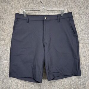 State and Liberty Shorts Men's 34 x 9 Navy Blue Golf Stretch Chino Performance